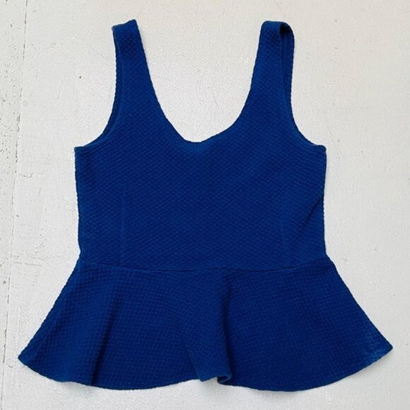 Ganni Womens Sleeveless Blouse Size Medium Peplum Work Career Minimalist Classy - Picture 1 of 9